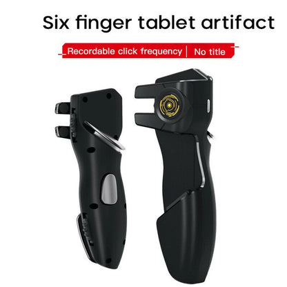 6-Fingers Non-Slip Shooter Gamepad Trigger Handles for iPad Tablet