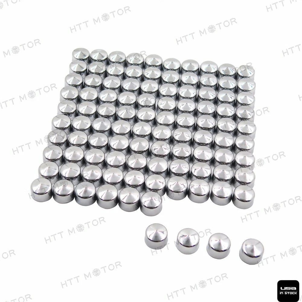 100 Piece Chrome Allen Socket Bolt Cap Dress Kit for Harley (Misc)