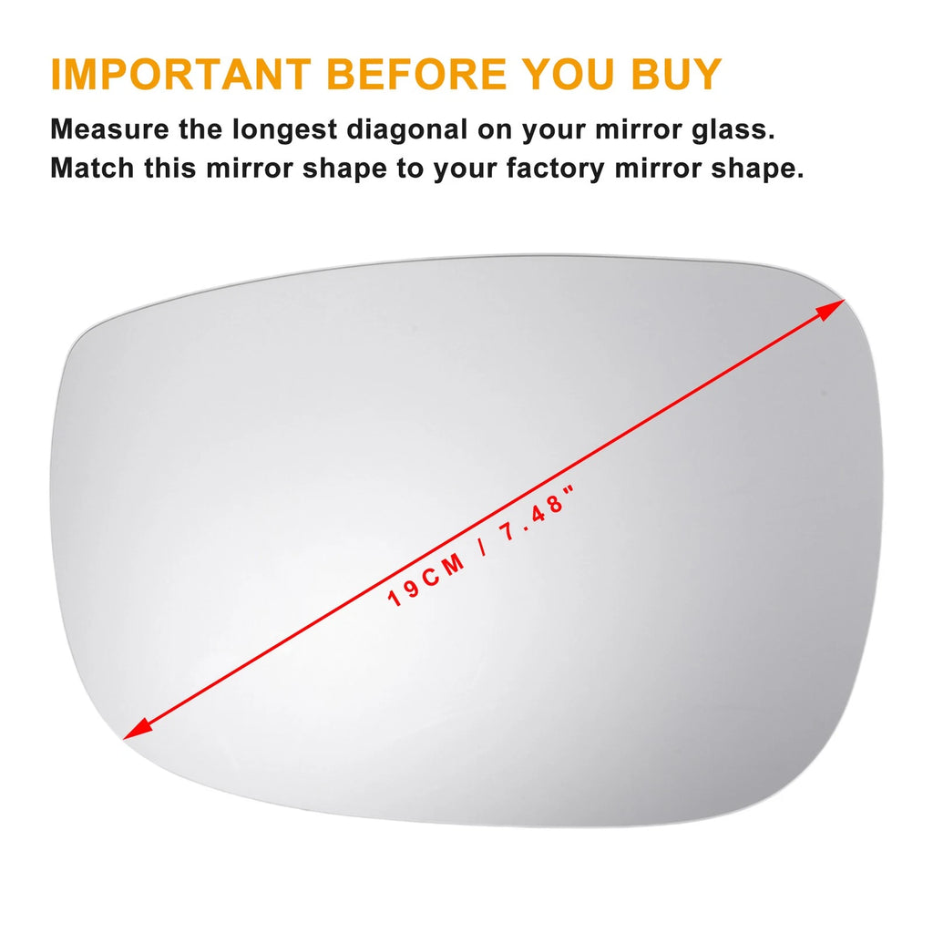 Left Side Mirror Glass with Heated Back for Mazda CX5 (2017–2023)