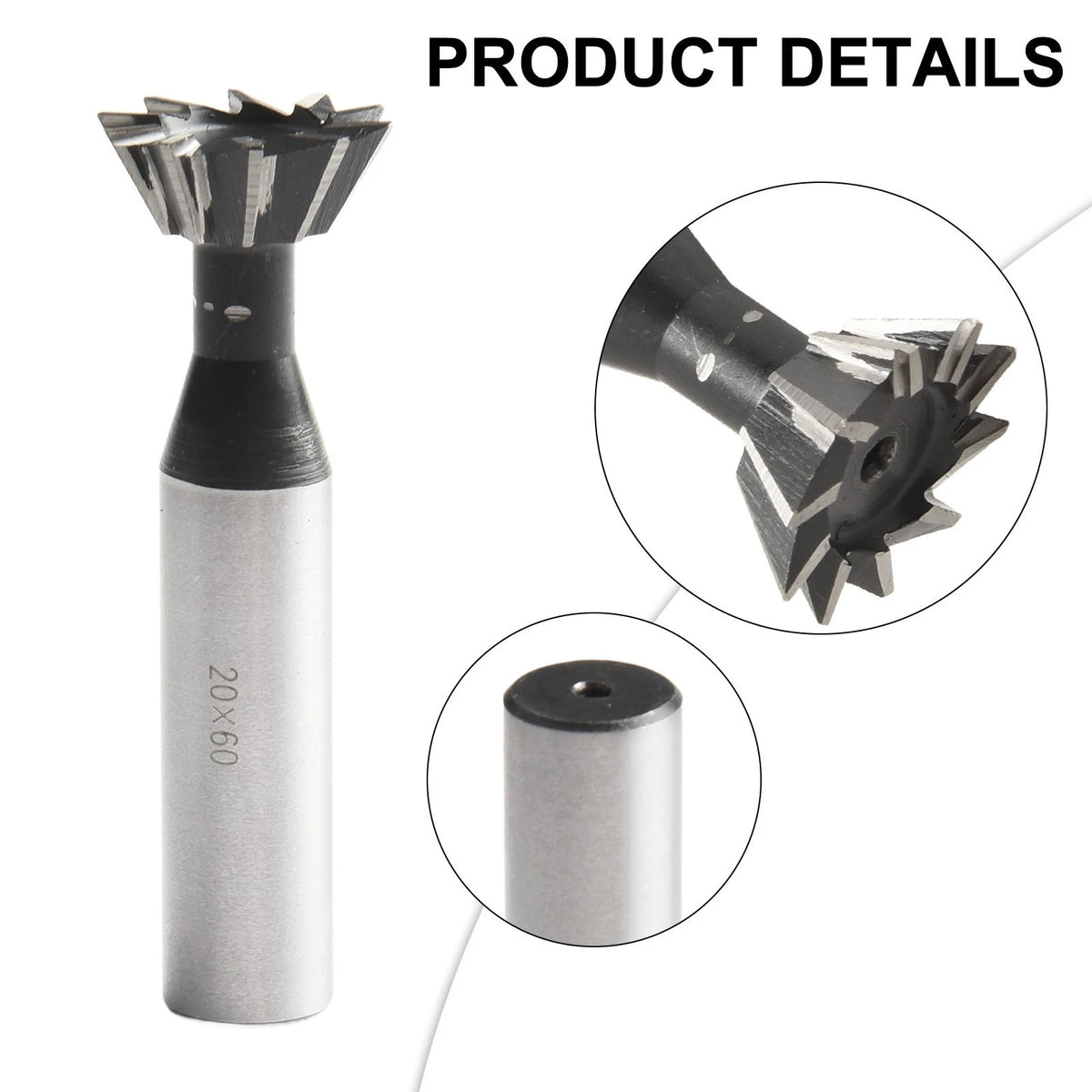 Dovetail Cutter 6 Flutes 20mm Blade Diameter for Die Steel