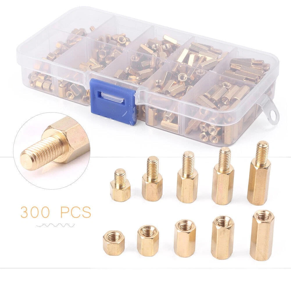 Set of 300 Brass Standoffs/Spacers for DIY Projects