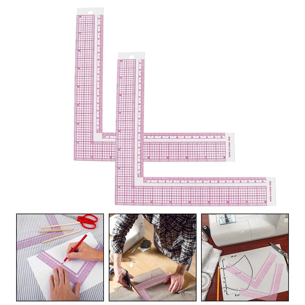 Measuring Tool Clear Plastic Square Ruler for Sewing and Crafting