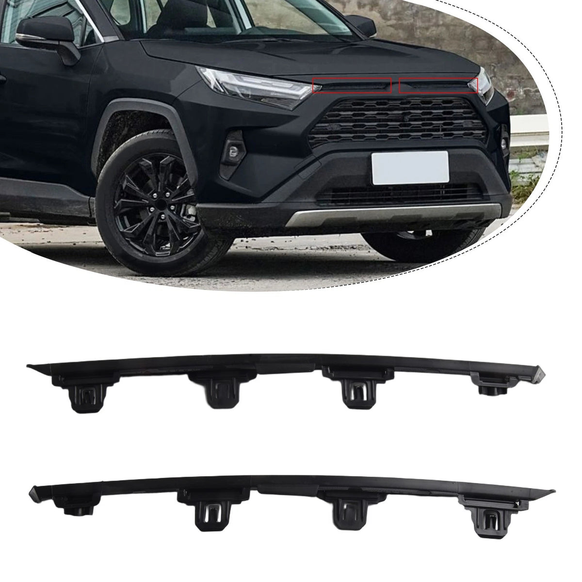 Front Bumper Cover Trim Compatible with For Toyota Rav4 2019 and 2020 Models