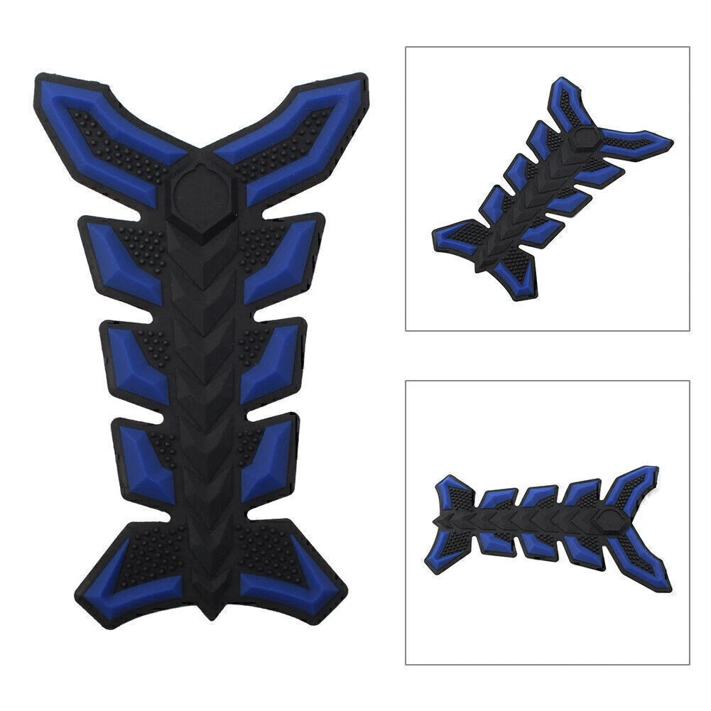 3D Fish Bone Gas Fuel Oil Tank Pad Decal Sticker Protector Universal