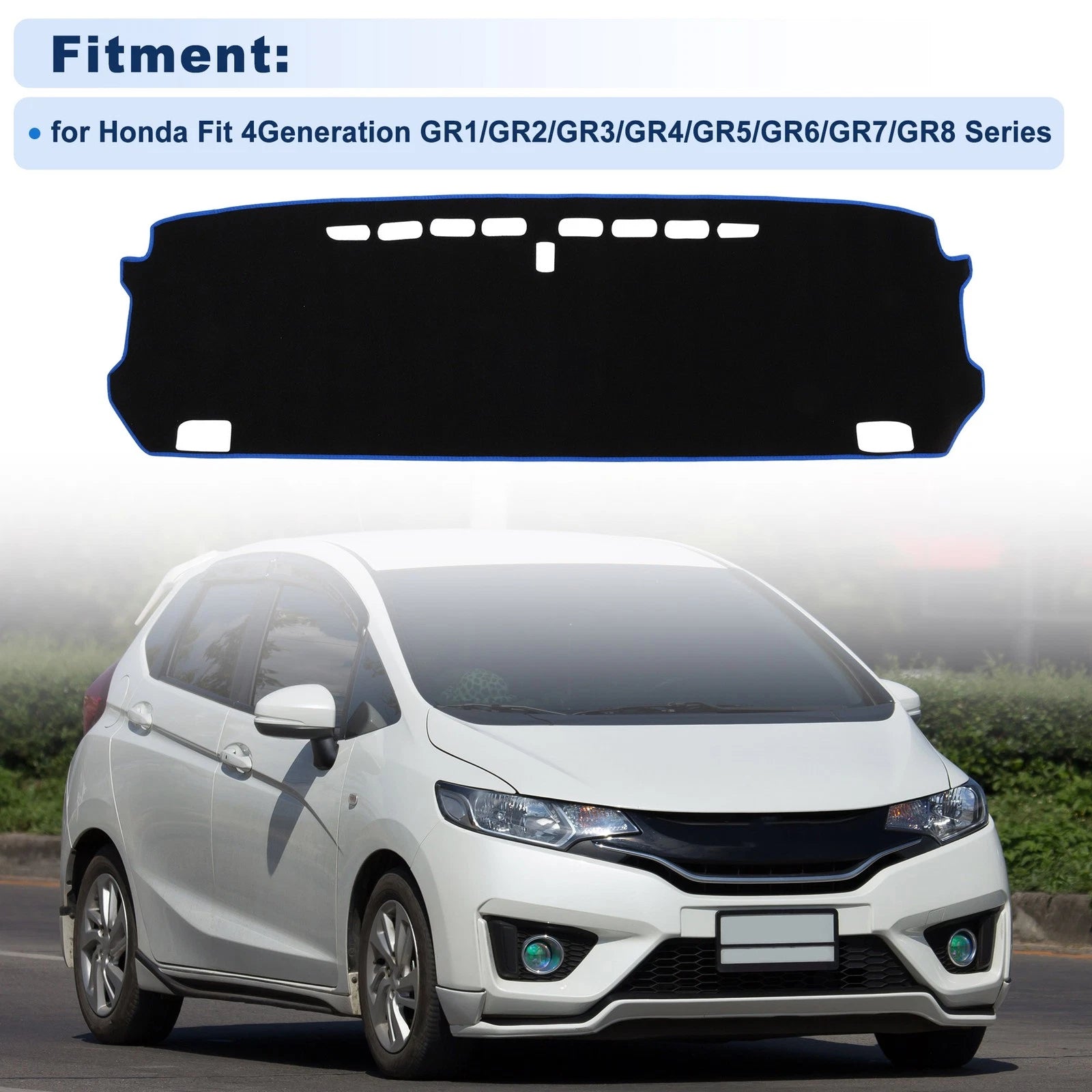 Dash Cover for Honda Fit (2007–2019) GR1/GR2/GR3/GR4/GR5/GR6 Polyester