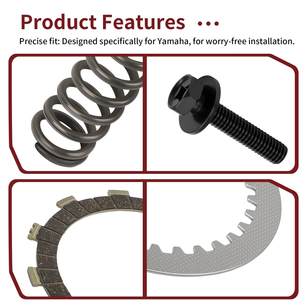 Clutch Friction & Steel Plates Kit for Yamaha YZ250 (2002–2024) #3XK-16321-00-00