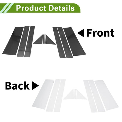 10pcs Door Pillar Window Trim Replacement for Dodge Grand Caravan (2005–2020)