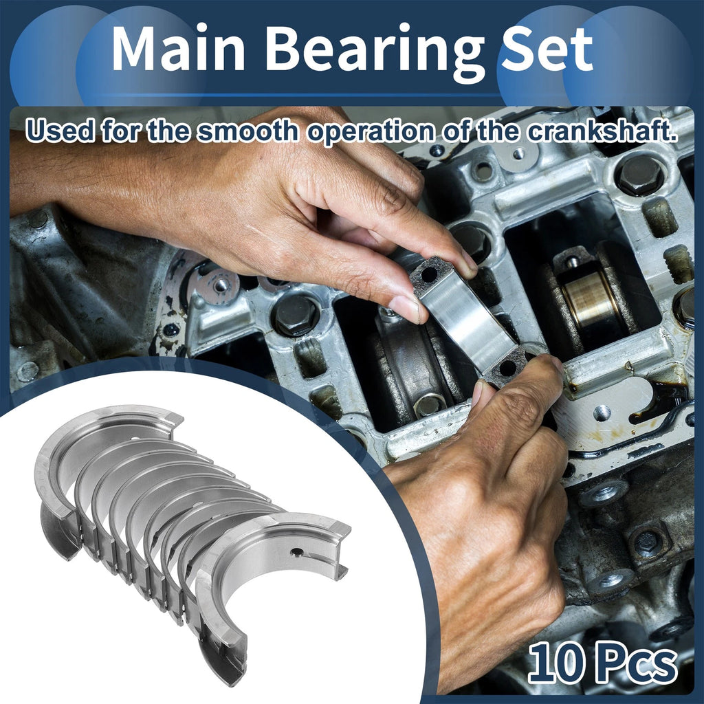 Main Bearing Set Replacement for Mitsubishi Lancer (1985–1988) 10 Piece