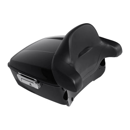 Trunk Backrest Pad Speakers Mount Rack for Harley Touring (2014–2023)