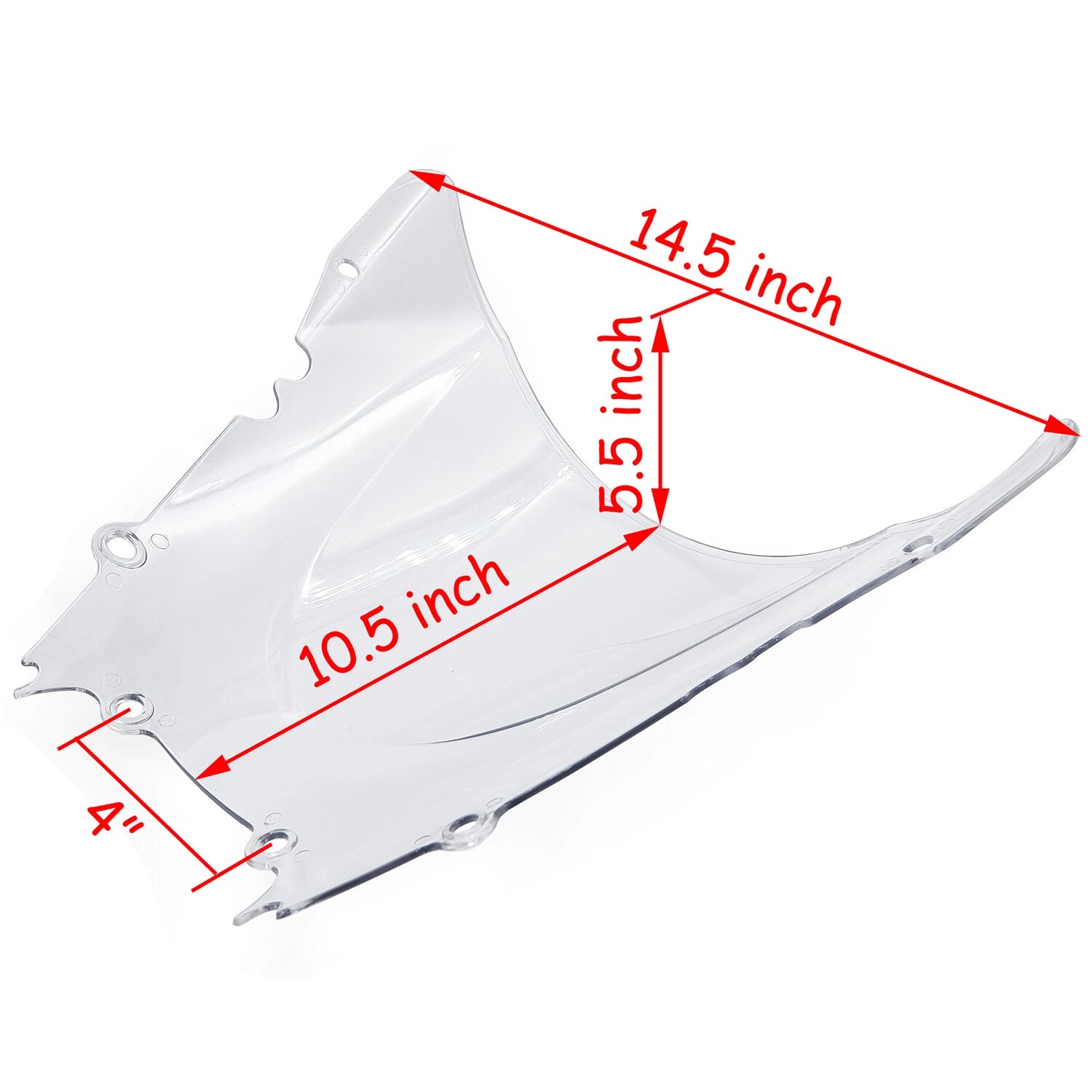 Clear Windshield Double Bubble for Yamaha YZF-R6 (1998–2002)