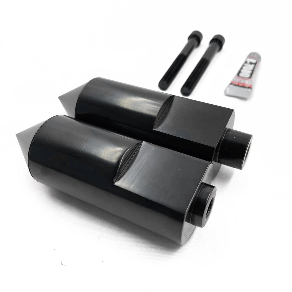 Black Spike Frame Sliders Crash Protector for Yamaha YZF R1 (2004–2006)