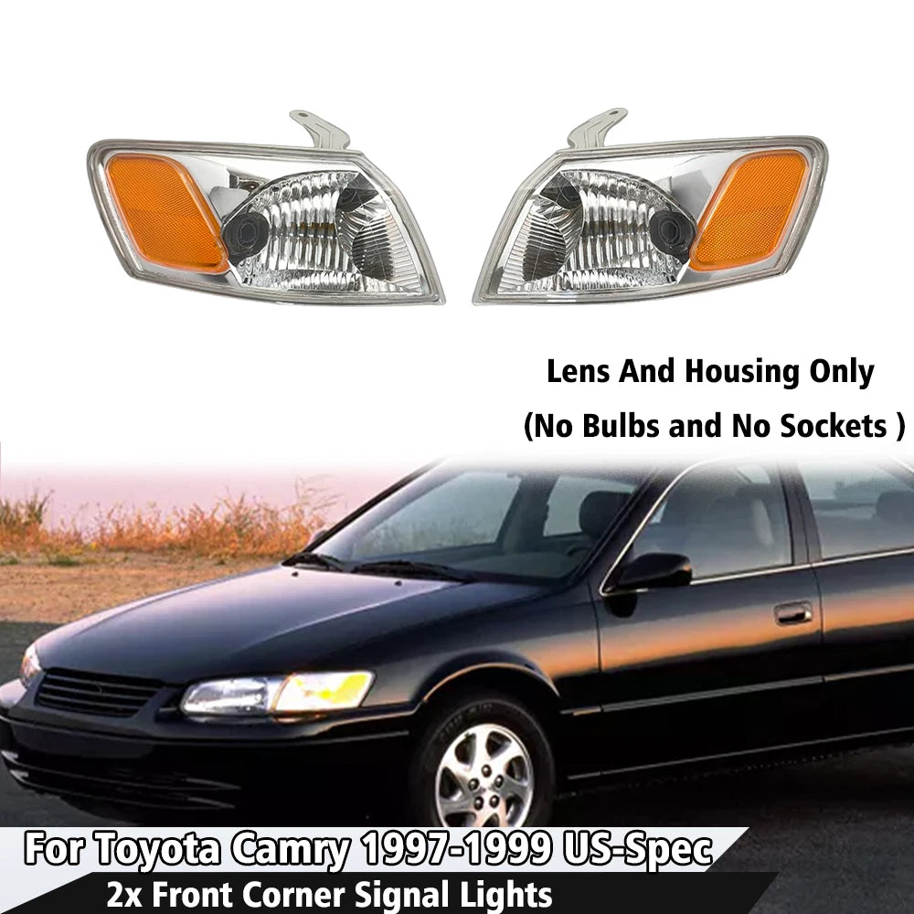 2X Front Corner Light for Toyota Camry (1997–1999) Lens and Housing