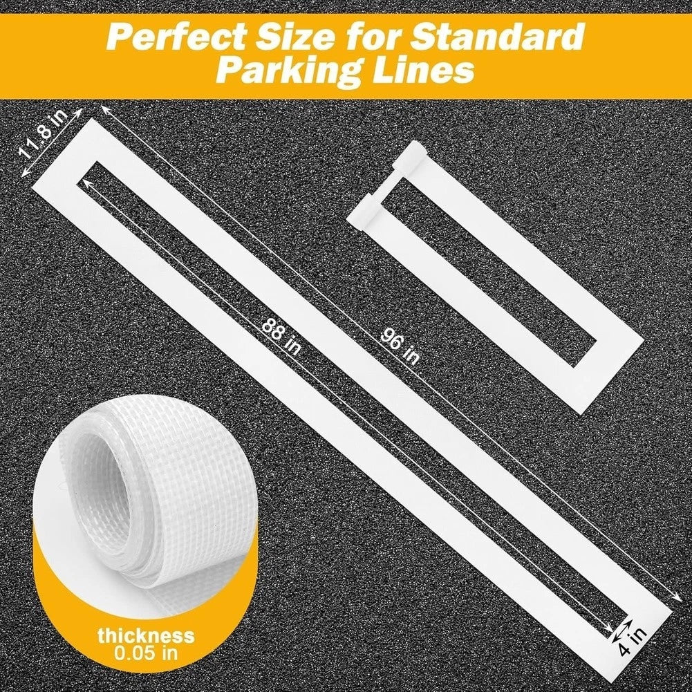 4x 88 Inch Parking Line Stencil Heavy Duty Silicone for Commercial Use