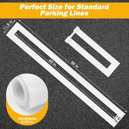 4x 88 Inch Parking Line Stencil Heavy Duty Silicone for Commercial Use