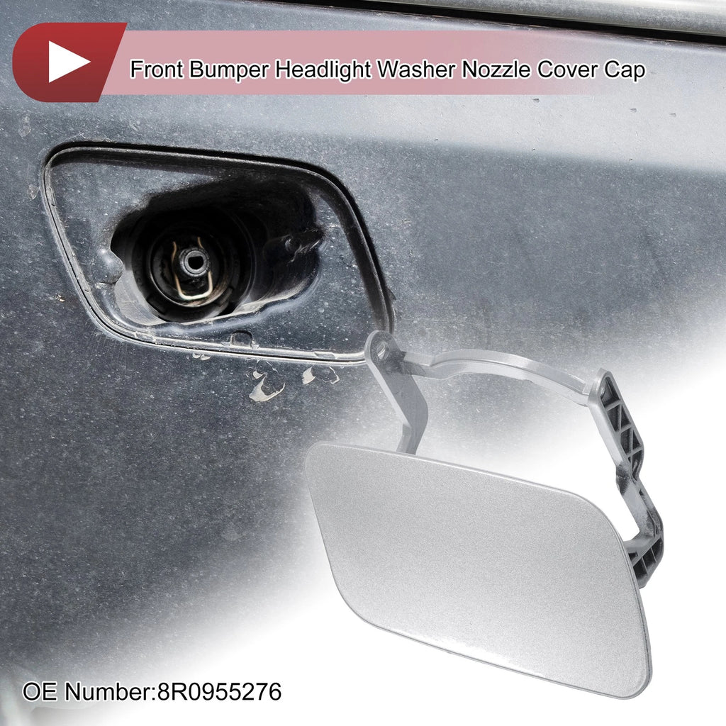 Front Right Washer Nozzle Cover Cap for Audi Q5 (2009–2012) Silver Tone