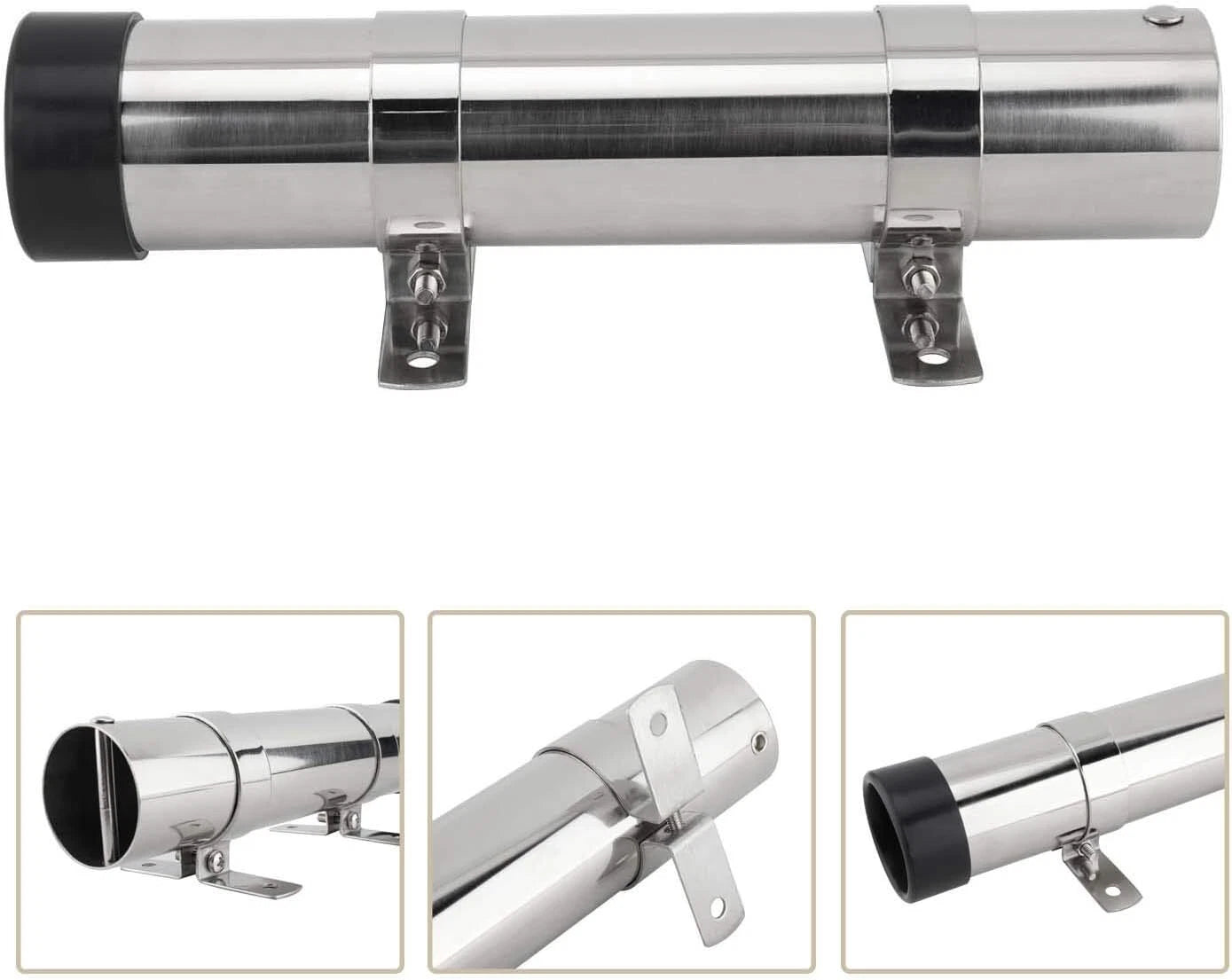 2Pcs Stainless Steel Side Mount Fishing Rod Holders for Boat Marine