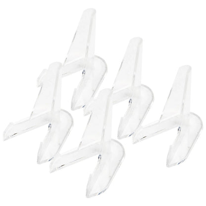 Set of 5 Transparent Display Stands for Small Plates