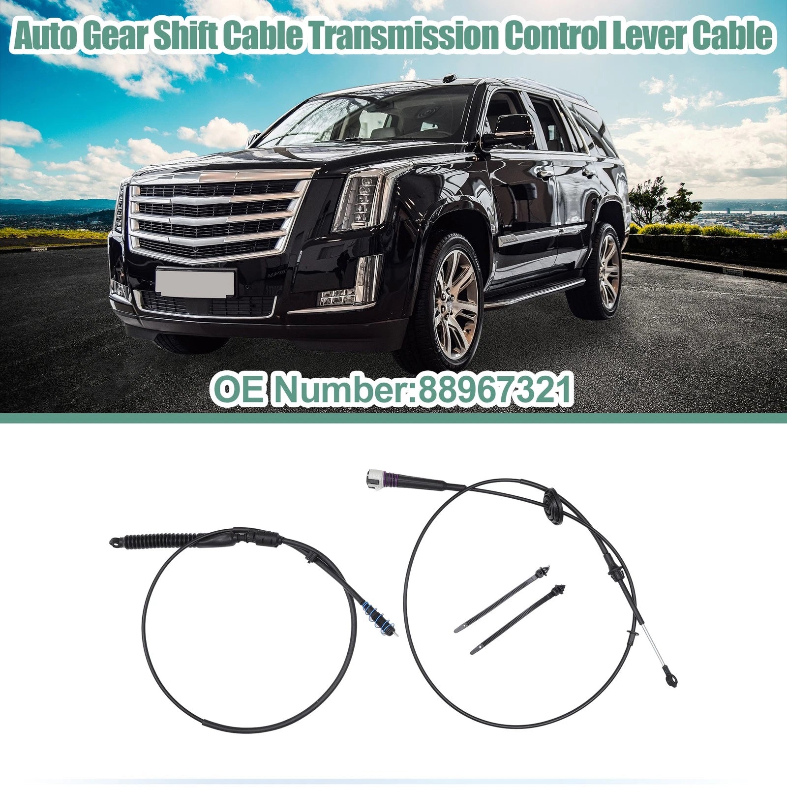 Auto Transmission Control Lever Cable Set Replacement for Chevrolet Suburban (2000–2006)
