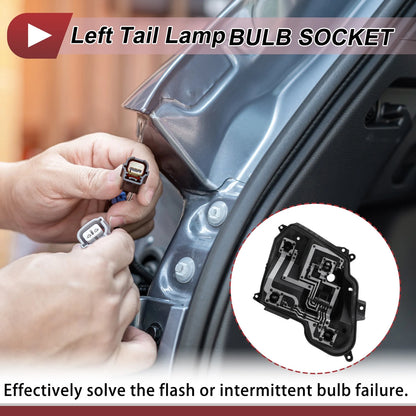 1 Pc Left Tail Light Socket for Peugeot 301 M33 (2014–2016) Lamp Connector