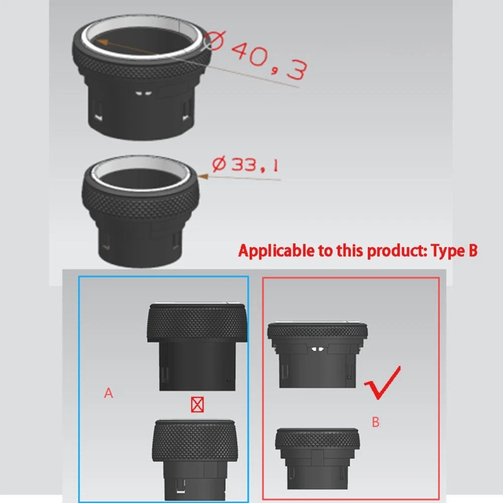 For Grand For Cherokee WK2 2014 2021 AC Control Knob Replacement 3 Pieces