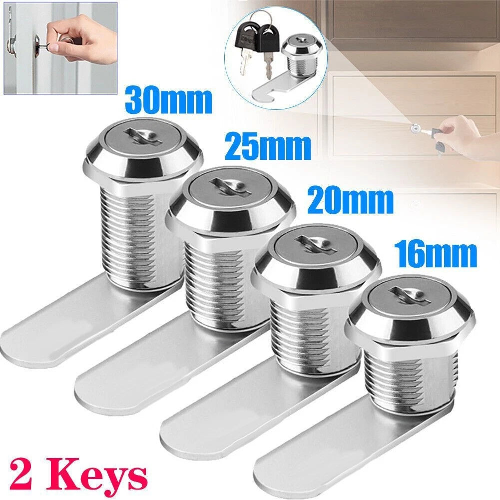 Zinc Alloy Cam Lock with 2 Keys for Automotive Applications