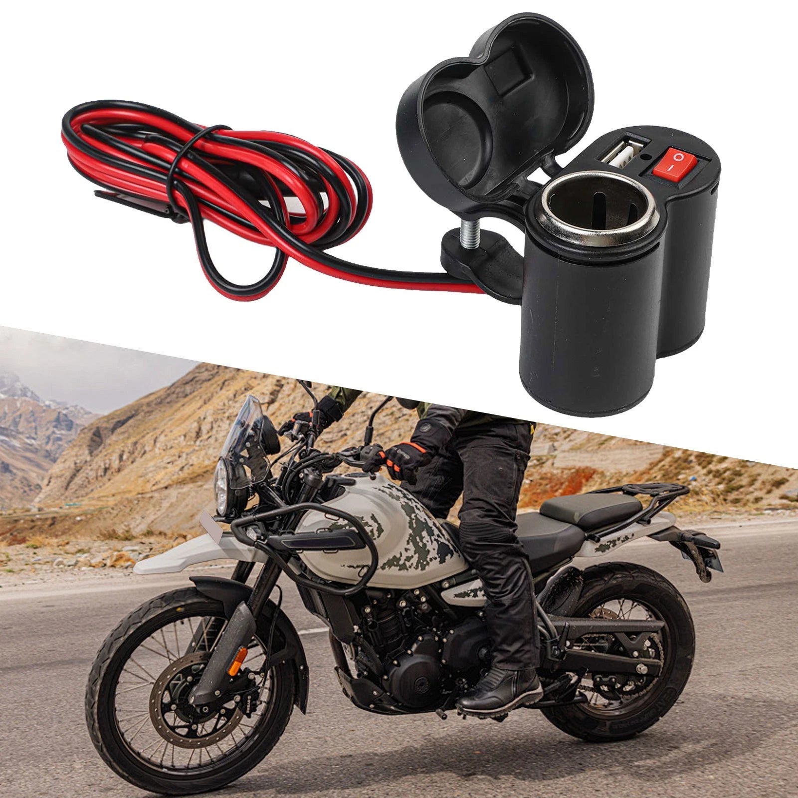 USB Charger for Motorcycles and ATVs (Dual Device Capability)
