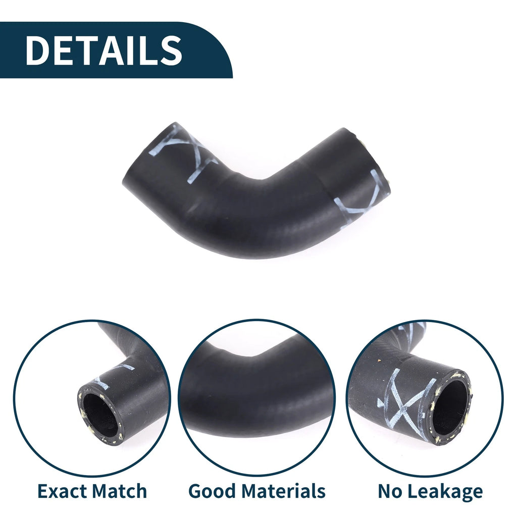 Radiator Hose Coolant Pipe for Audi Q7 (2011) Rubber Black 1 Pcs
