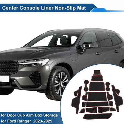 Non-Slip Car Floor Mat Set for Ford Ranger (2023–2025) PVC 19 Piece