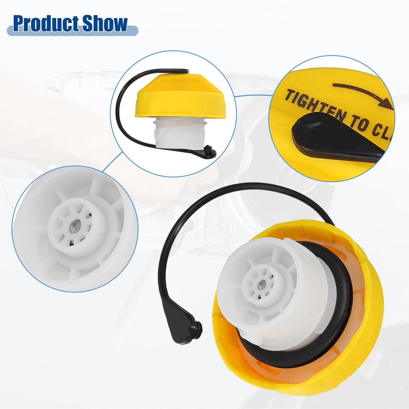 Gas Fuel Tank Cap Replacement for Dodge Ram Promaster 2014–2016 Yellow