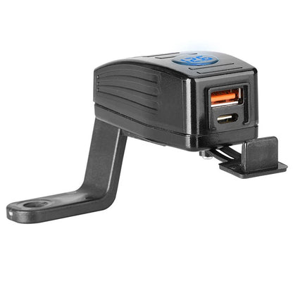 USB Charger for Motorcycle (12V 24V) - Waterproof Cover for All Devices