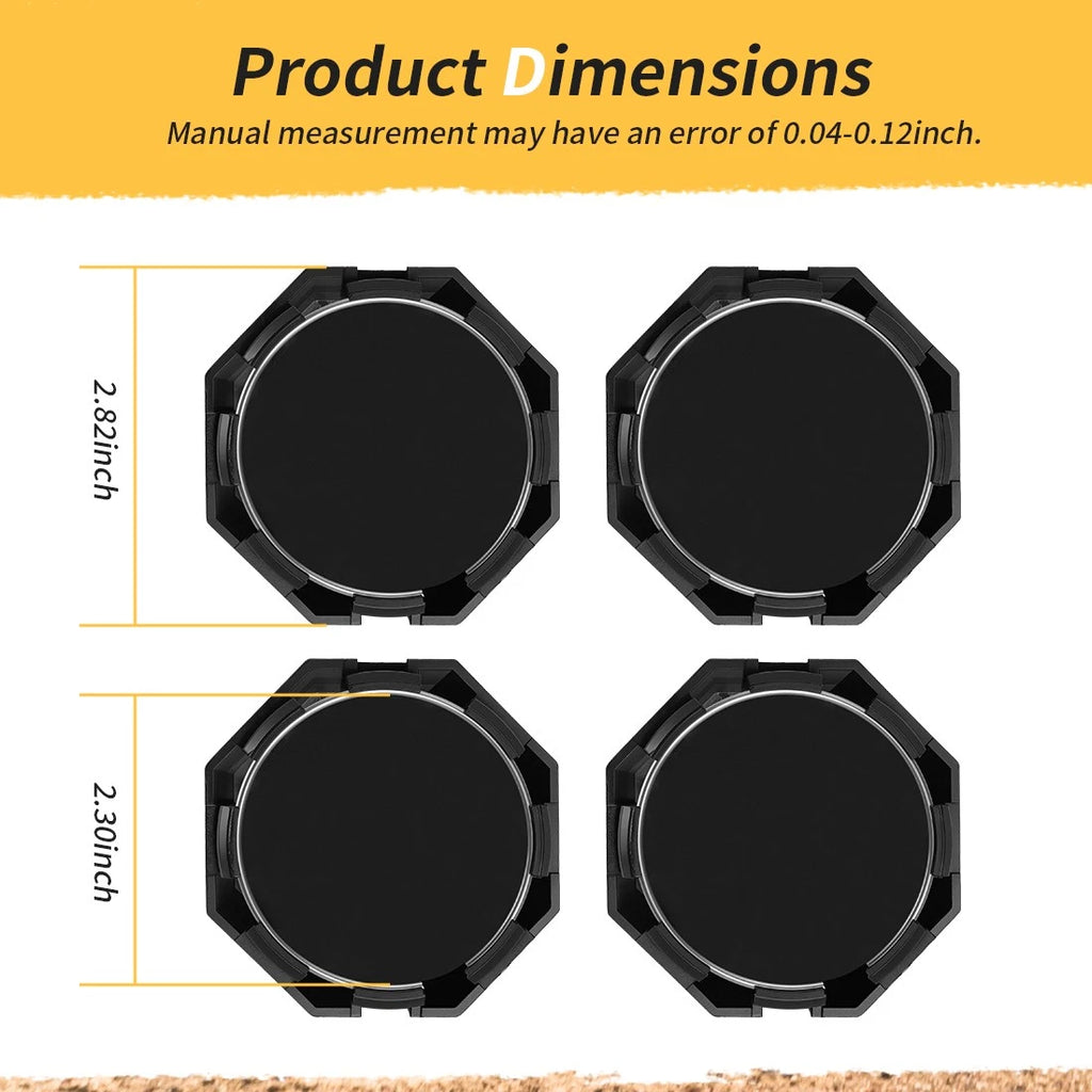 Set of 4 Black Center Wheel Hub Caps for Polaris Sportsman 570 SP (2015–2025)