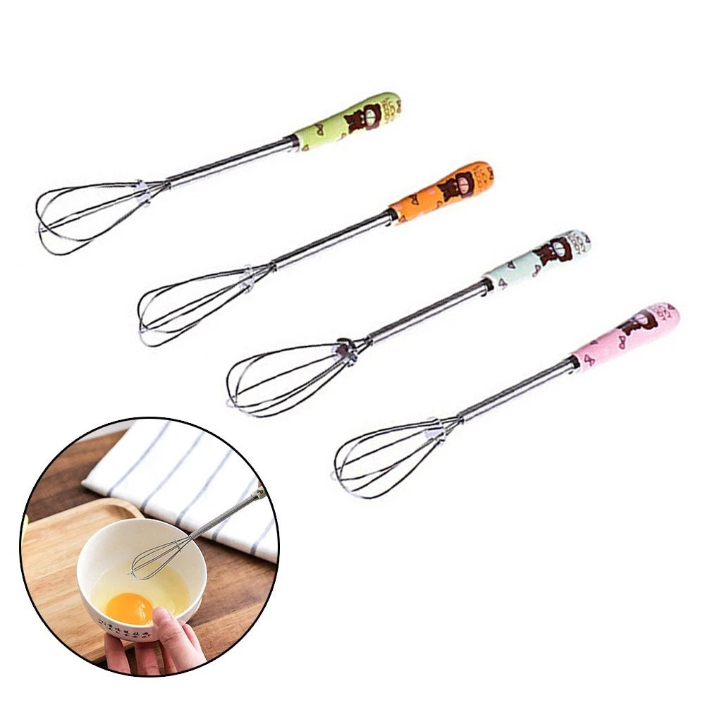 Manual Whisk Egg Mixer with Ceramic Handle for Coffee Frothing