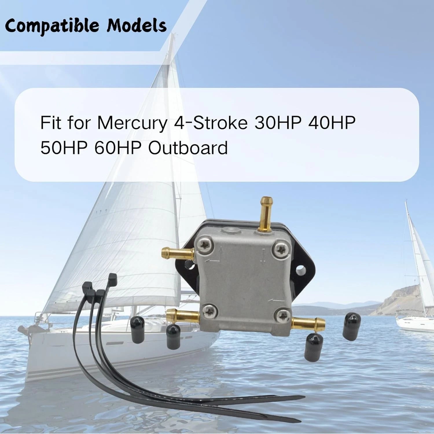 Fuel Pump 8M0141827 for Mercury Outboard 30HP 40HP 50HP 60HP