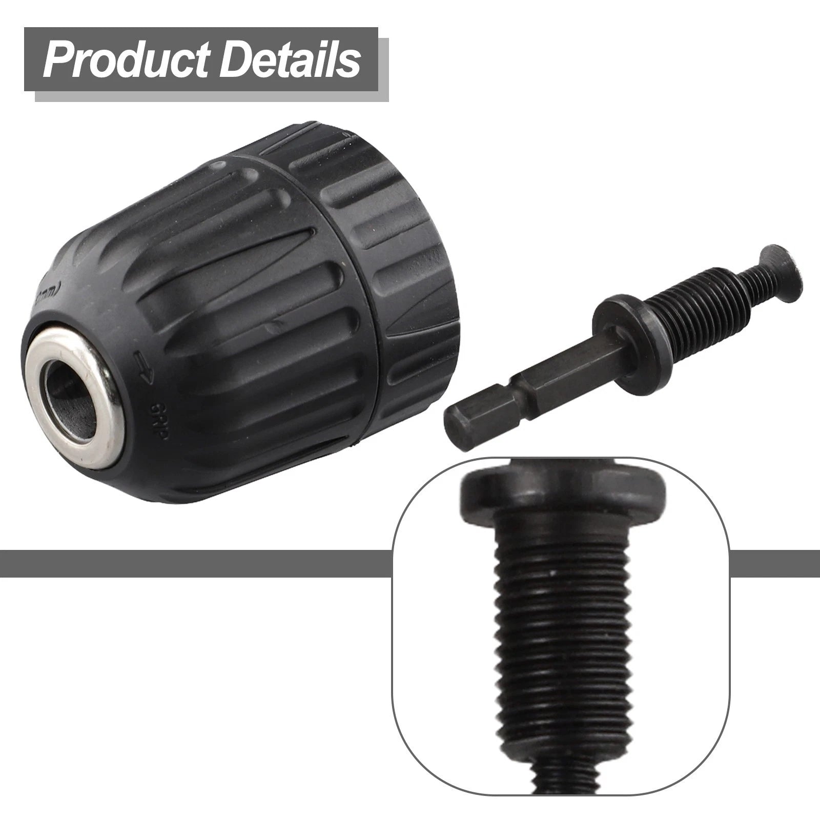 Quick Change Keyless Drill Chuck for Rechargeable Drills