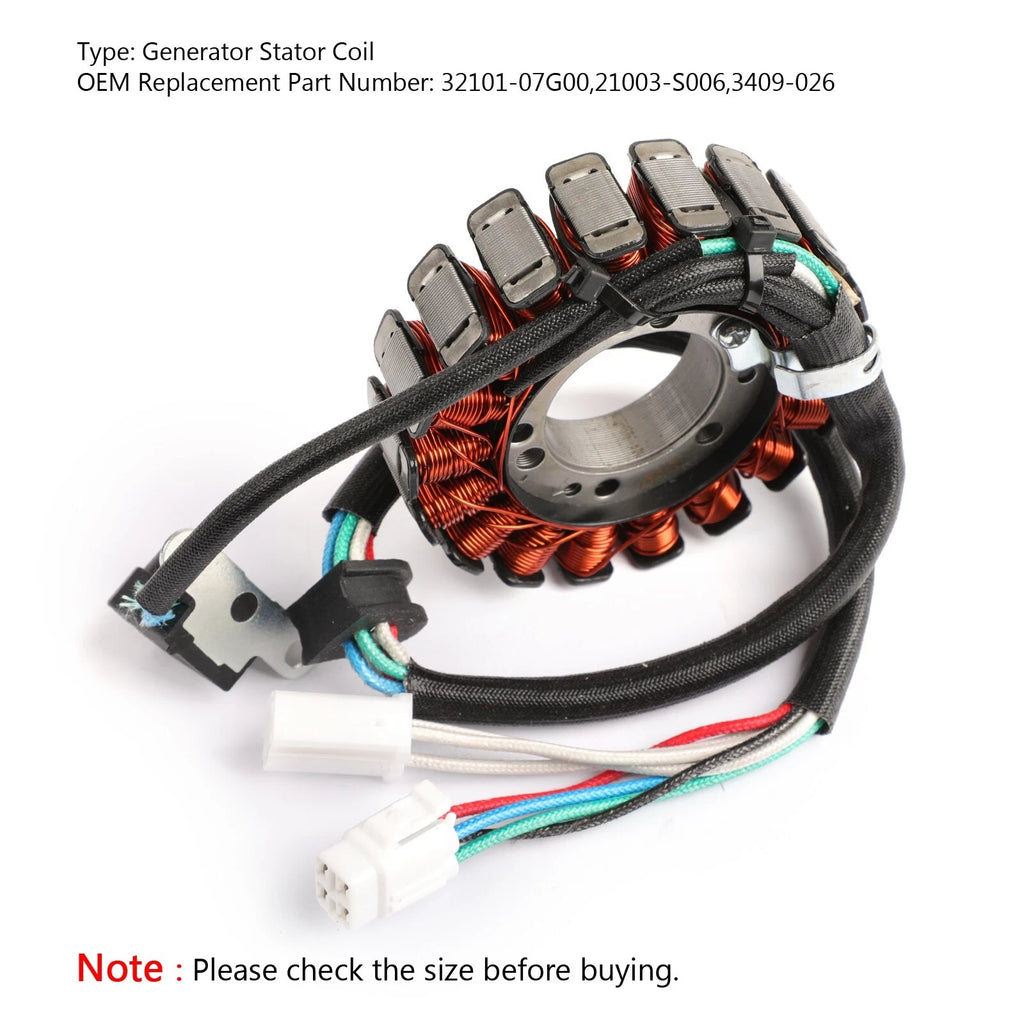 Magneto Generator Stator Coil for Kawasaki KFX400 KSF400 (2003–2007) 21003-S006