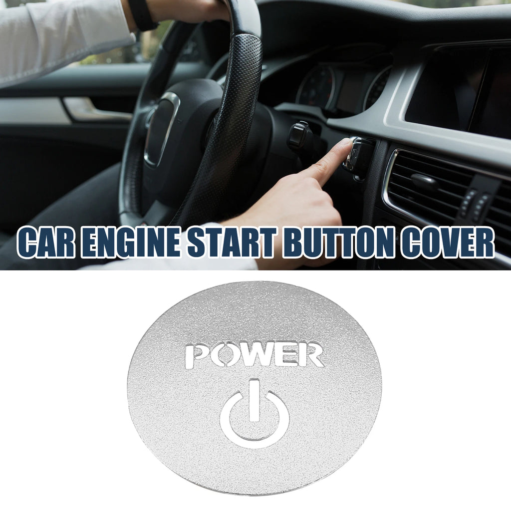 Engine Start Stop Button Cover for Honda Vezel RV Series (2014–2021) Silver Tone
