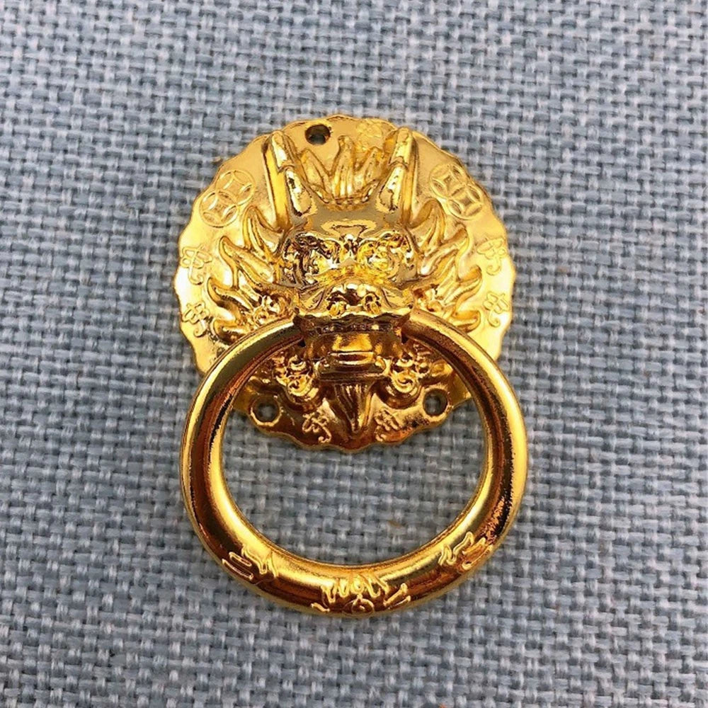 Set of 4 Gold Vintage Dragon Head Drawer Door Cabinet Knobs
