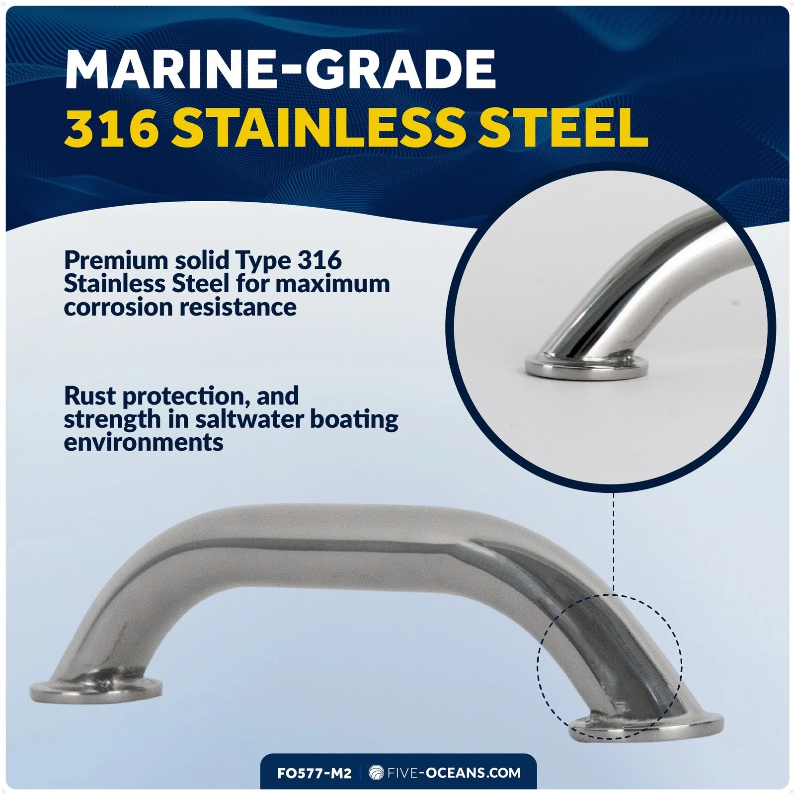 2X Grab Handle for Boat (9 Inch Stainless Steel)
