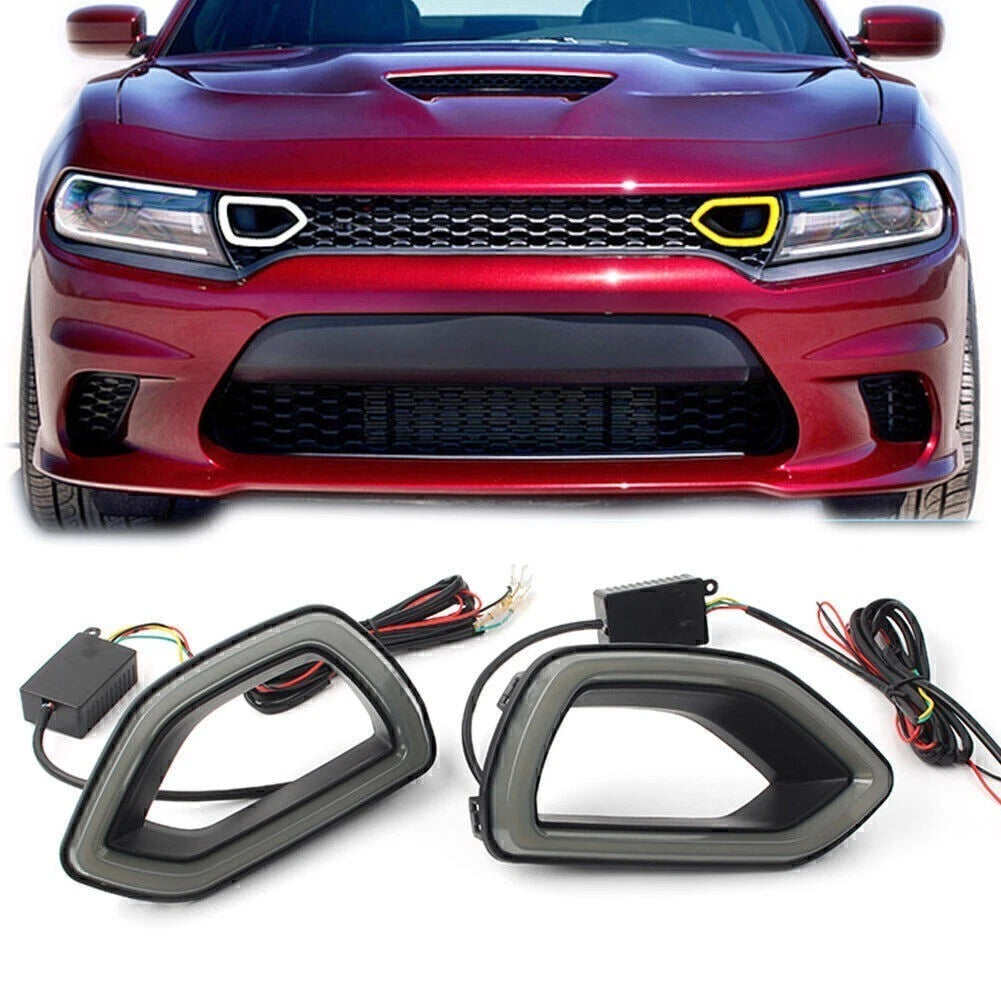 Smoke LED Upper Grille Bezel Lights for Dodge Charger SRT Scat Pack (2015–2019)