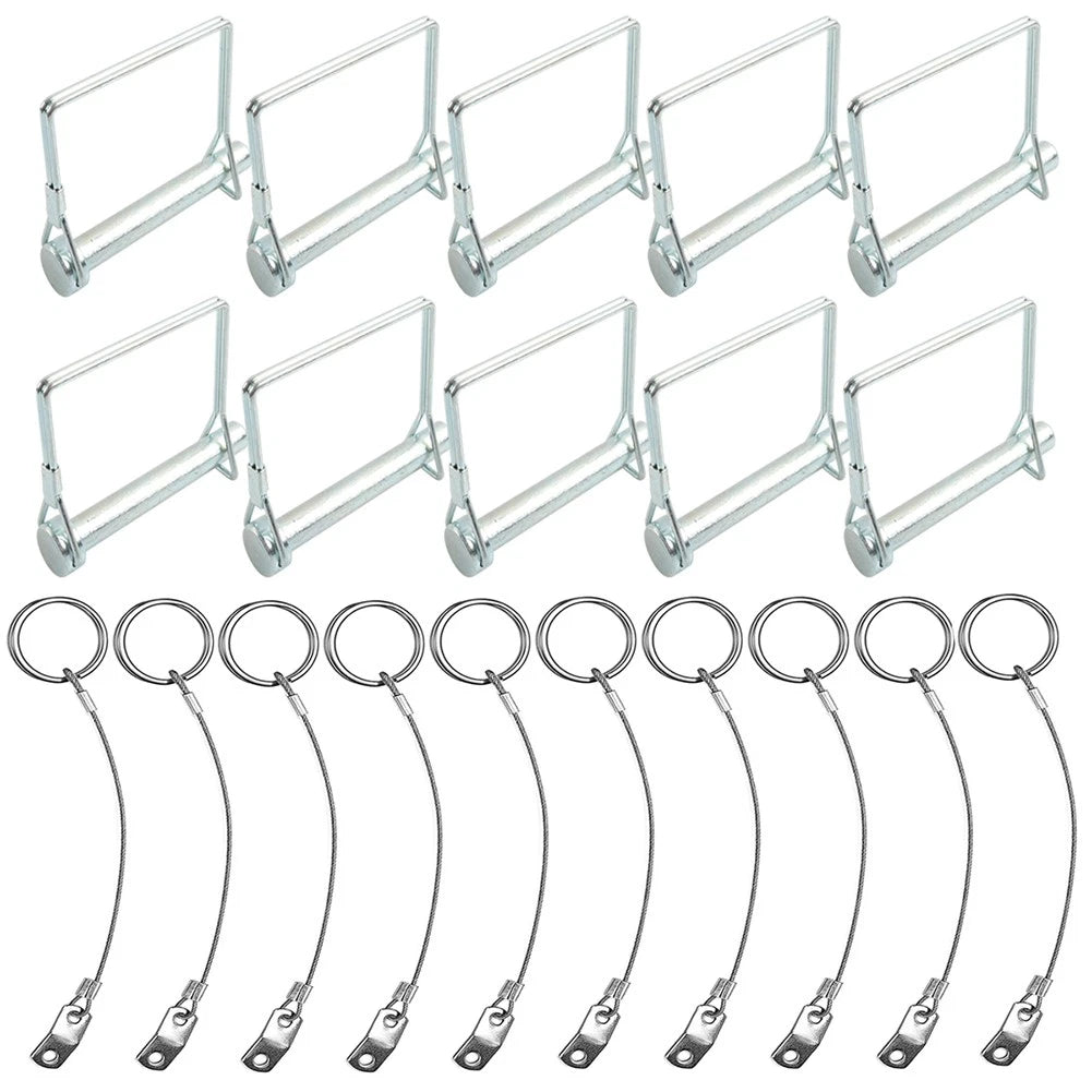 Shaft Lock Pin for Trailer Tow Coupler Safety Snap Locking with Rope