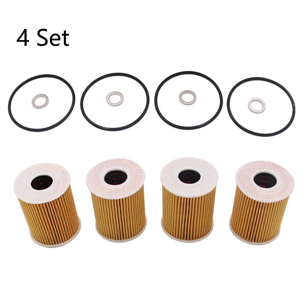 Set of 4 Oil Filters for Hyundai Genesis G80, Kia Sedona (2015–2020) 26320-3CKB0