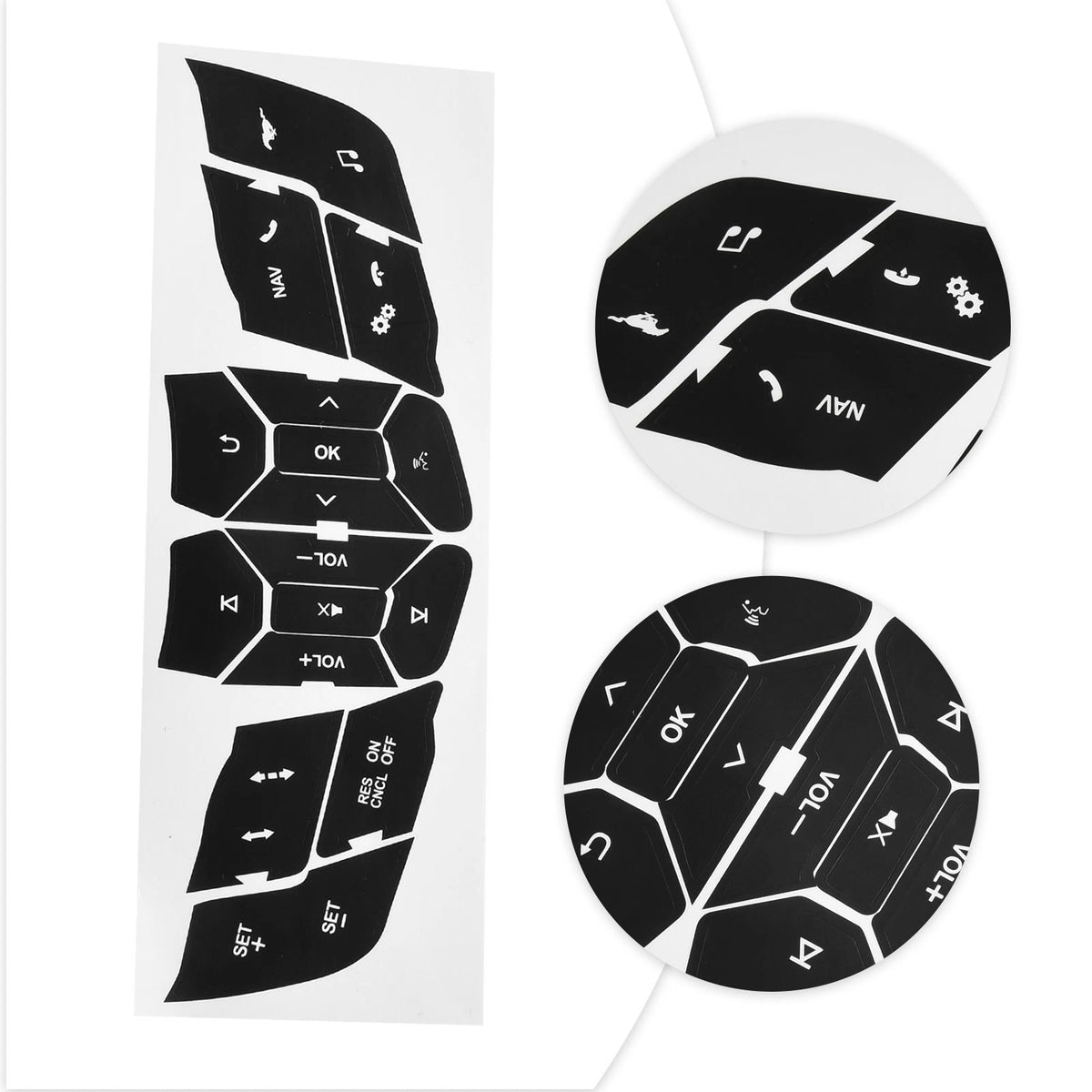 For Your For FORD For MUSTANG Button Repair Sticker Set Models '19 '22