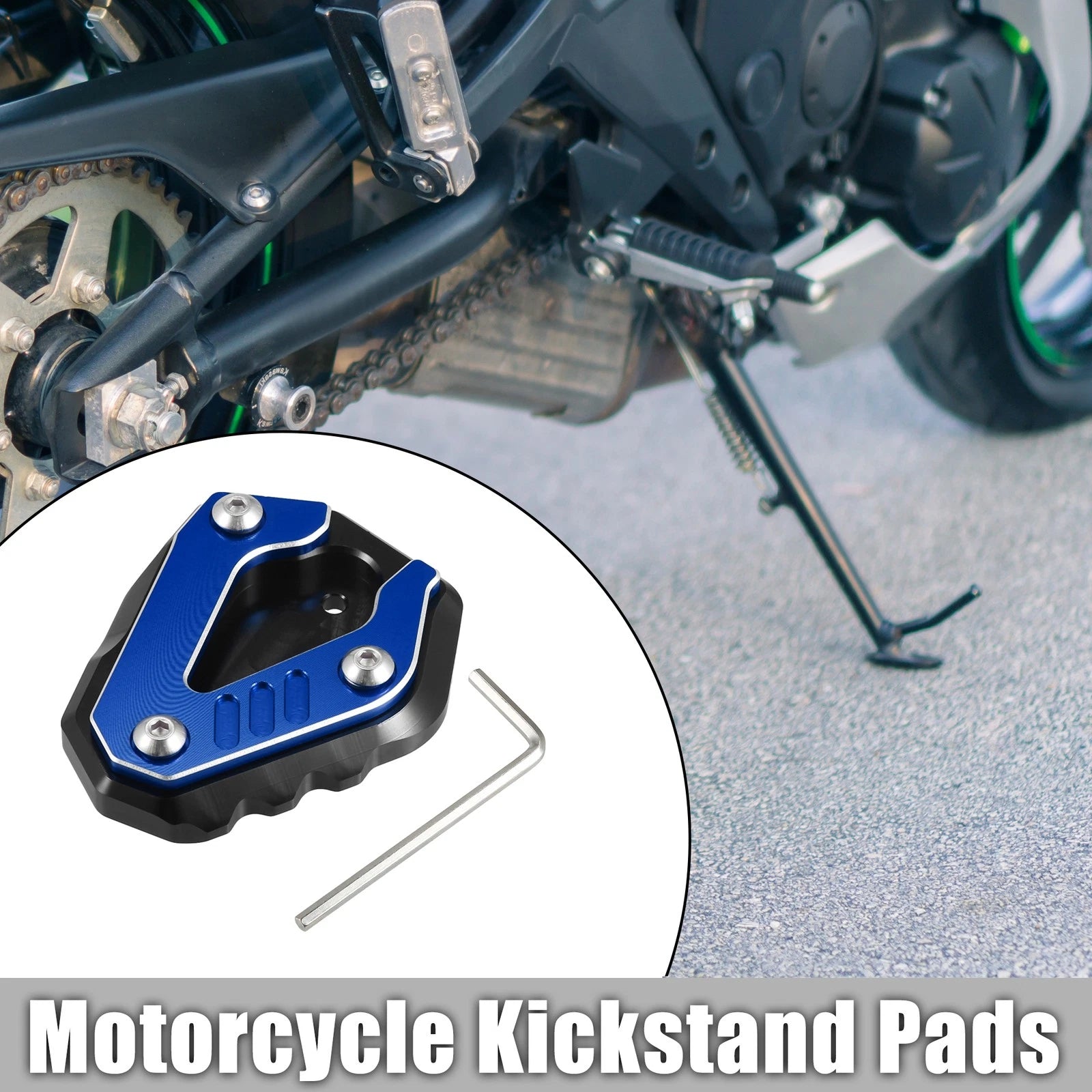 Aluminum Alloy Kickstand Pad Replacement Set for BMW S1000RR (2019–2023)