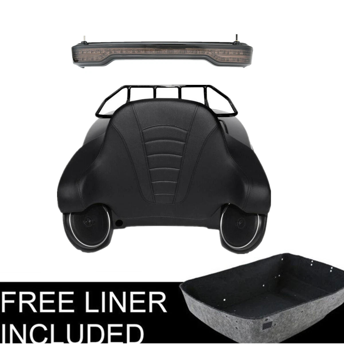 Backrest Rack & Speakers Light for Harley Touring Road Glide (2014–2026)