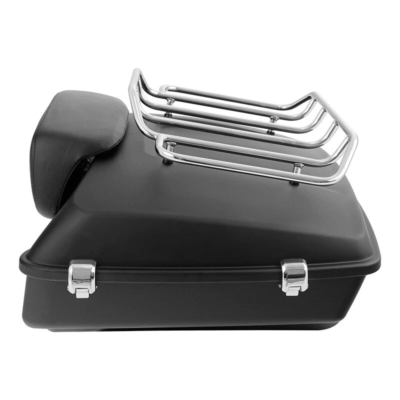 Chopped Trunk Backrest Chrome Rack for Harley Touring (2014–2026)