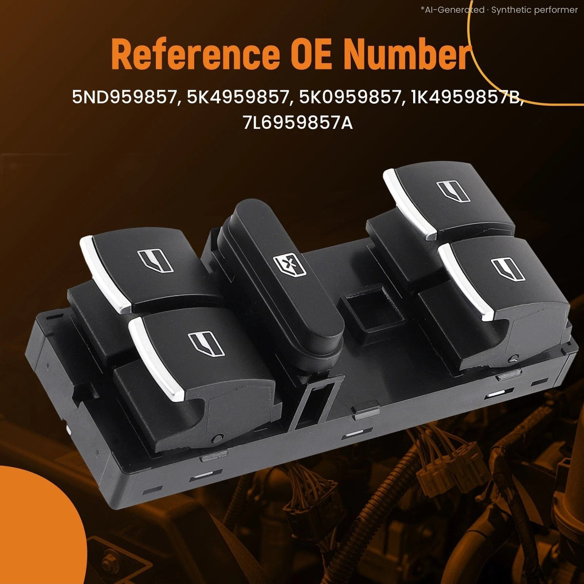10 Pins Power Window Switch for VW Passat Tiguan Jetta Golf CC (2006–2019) 5K0959857