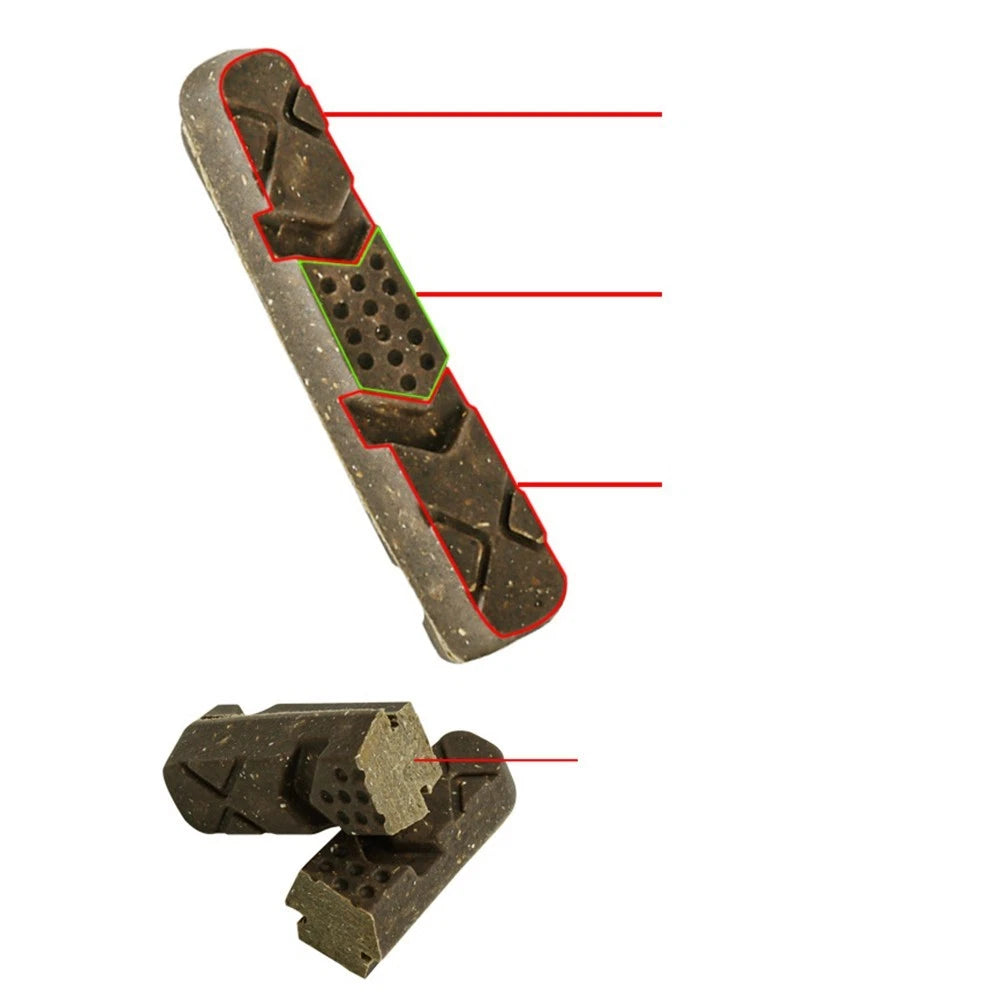 Brake Pads for Shimano V-Brake Blocks 1 Pair 53.8x10.3mm
