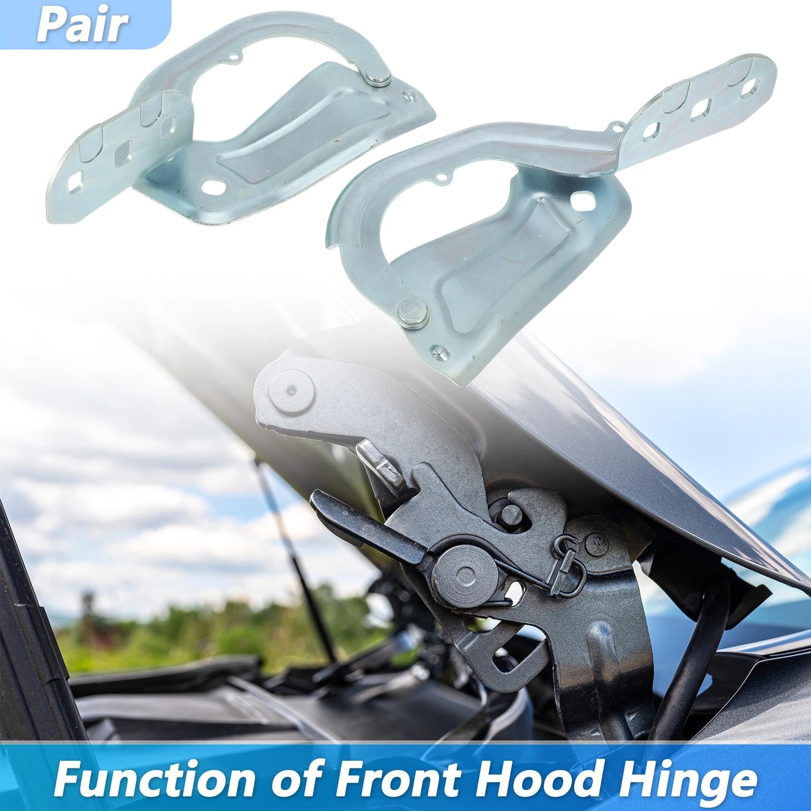 Front Hood Hinge Replacement for Ford Escape Lincoln MKC (2013–2019)