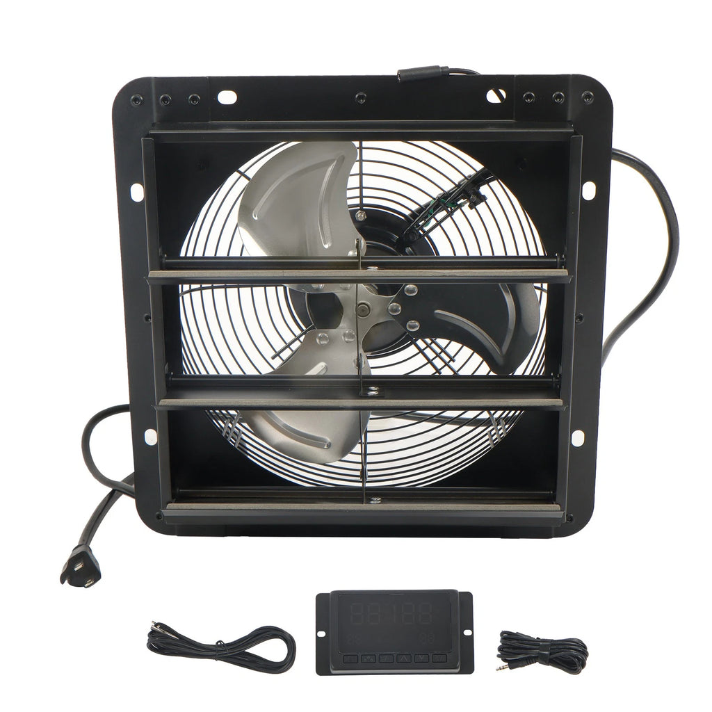 10'' Shutter Exhaust Fan for Wall-Mount (Remote Control, 5.6FT Cord)
