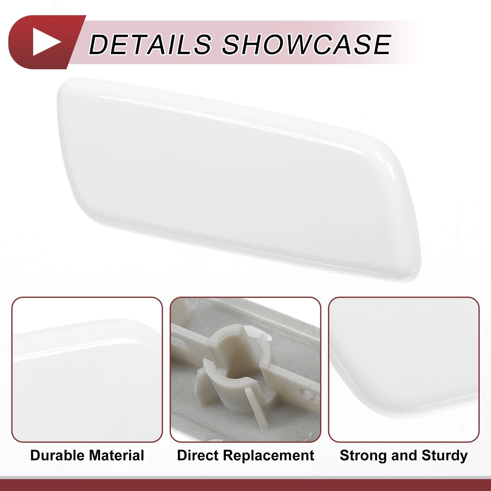 Front Right Washer Nozzle Cover Cap for Lexus RX350 (2010–2013) White